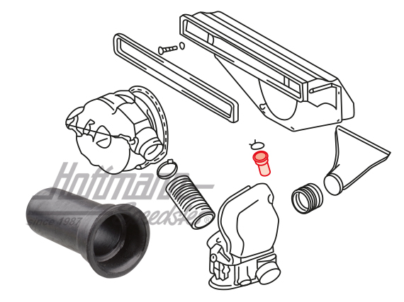 Tuyau de vidange, carter de soufflante, 911/912 | 901 571 326 32 | 515-0875