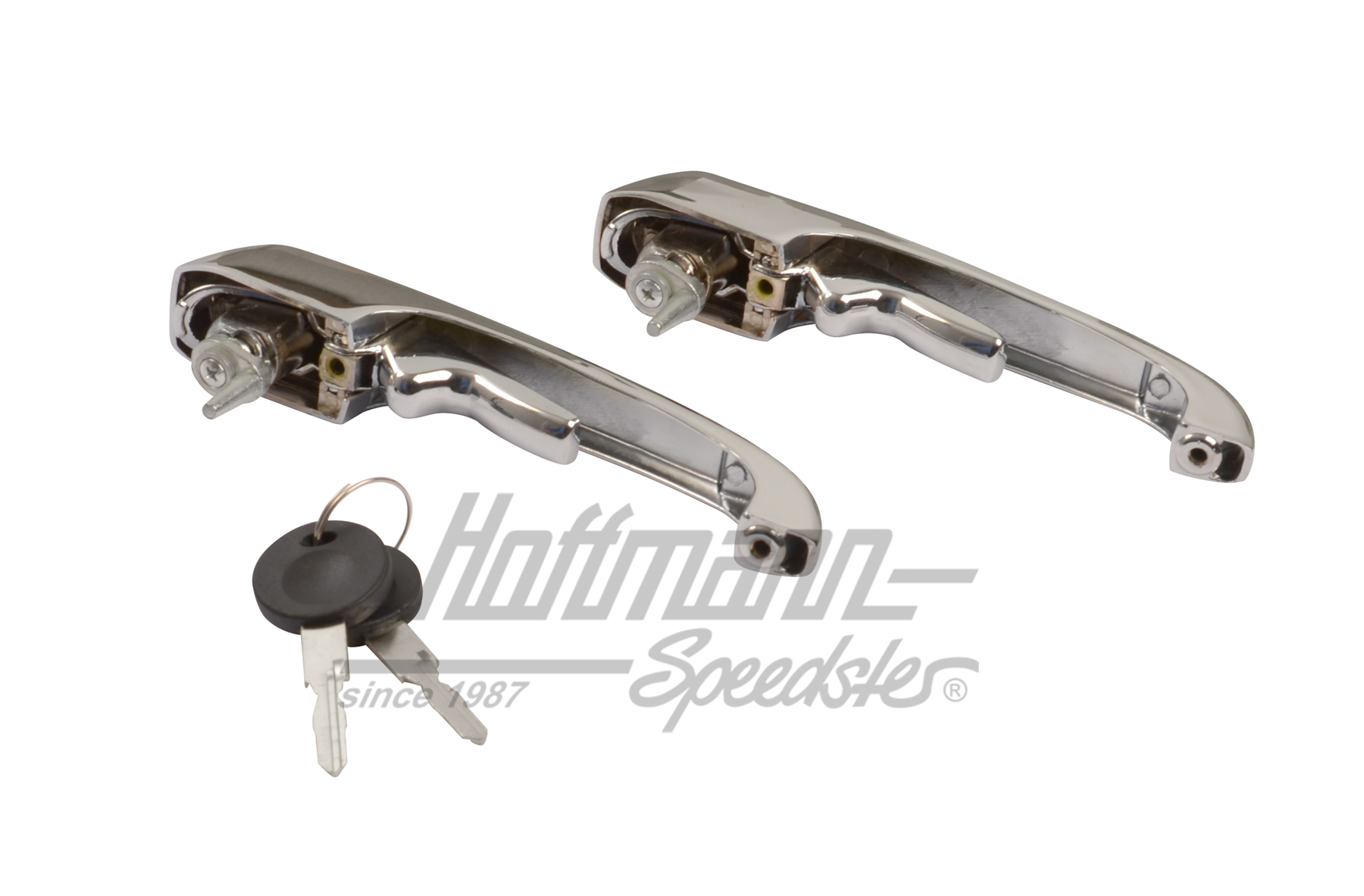 Poignées de porte, 68-79, serrures identiques, chromées                                             