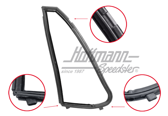 Joint de déflecteur, Targa, 65-76, droite | 911 542 136 40 | 515-0948-02