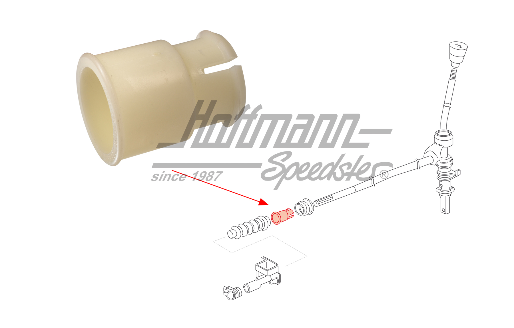 Douille, guidage de tige de commande, 1.1-1.3 | 171 711 191 | 170-2118-24