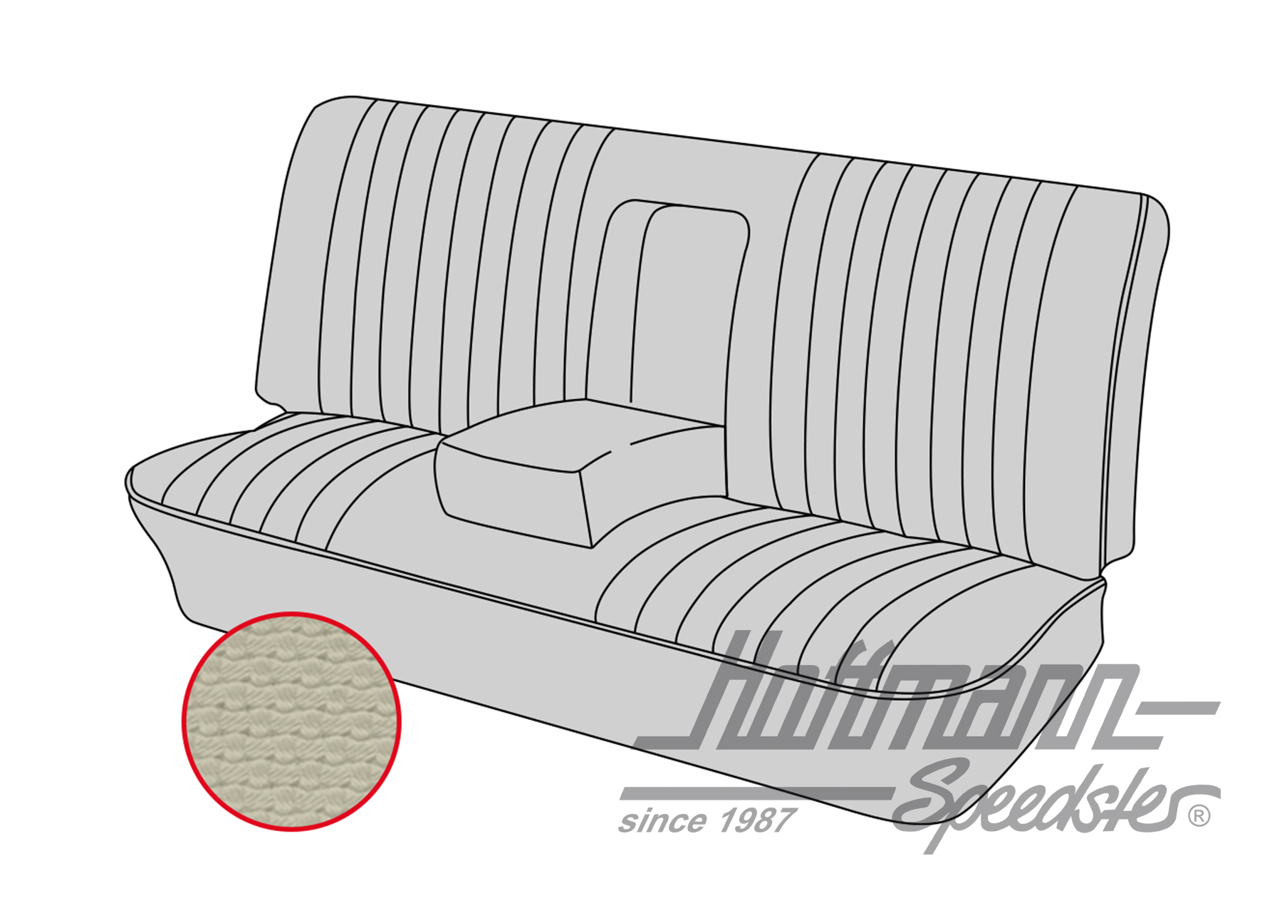 Housse de banquette, Type 3, 4.61-7.72, blanc cassé | 43-3212-05 | 069-9620-05