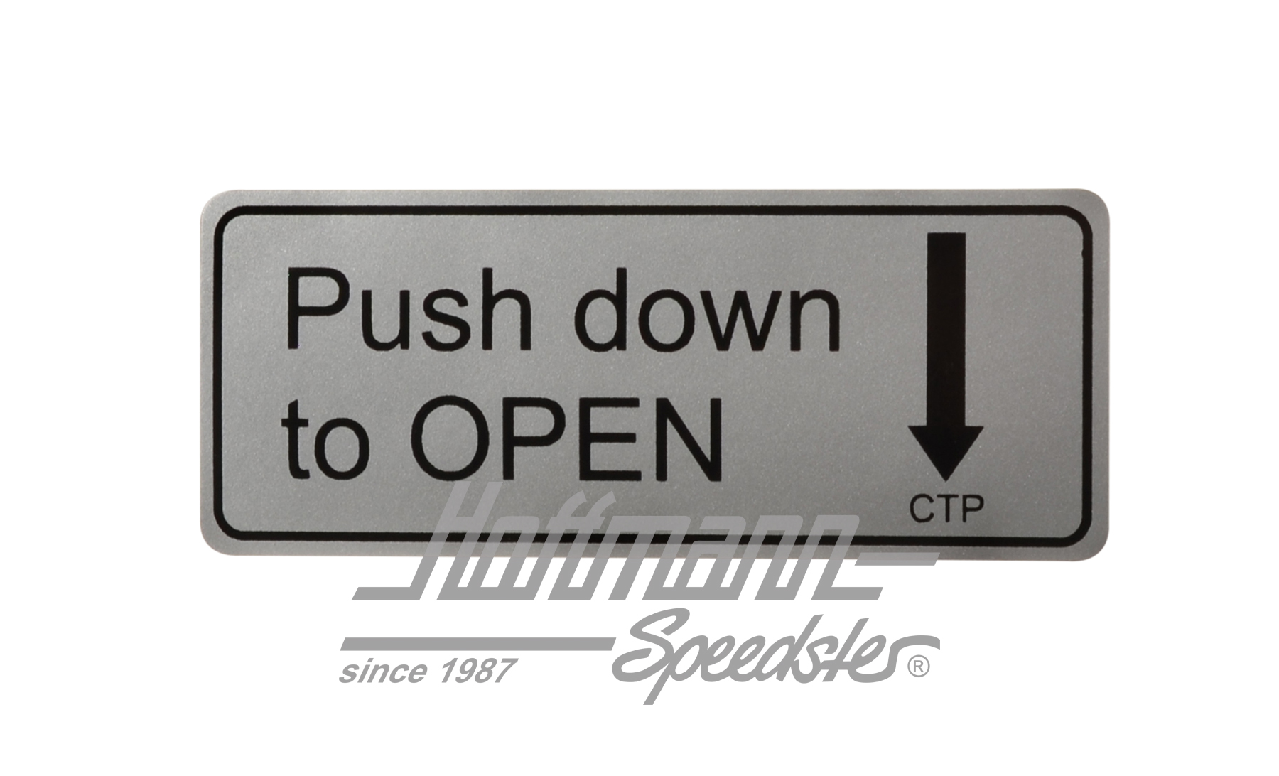Autocollant "Push down to Open" | AC853977 | 021-0185-31