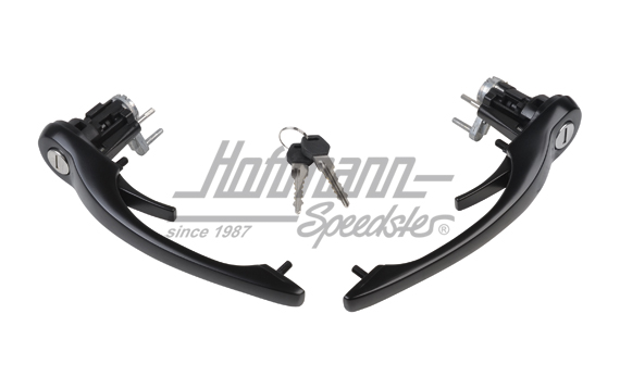 Poignées de porte, serrures identiques, 77-94, noirs                                                