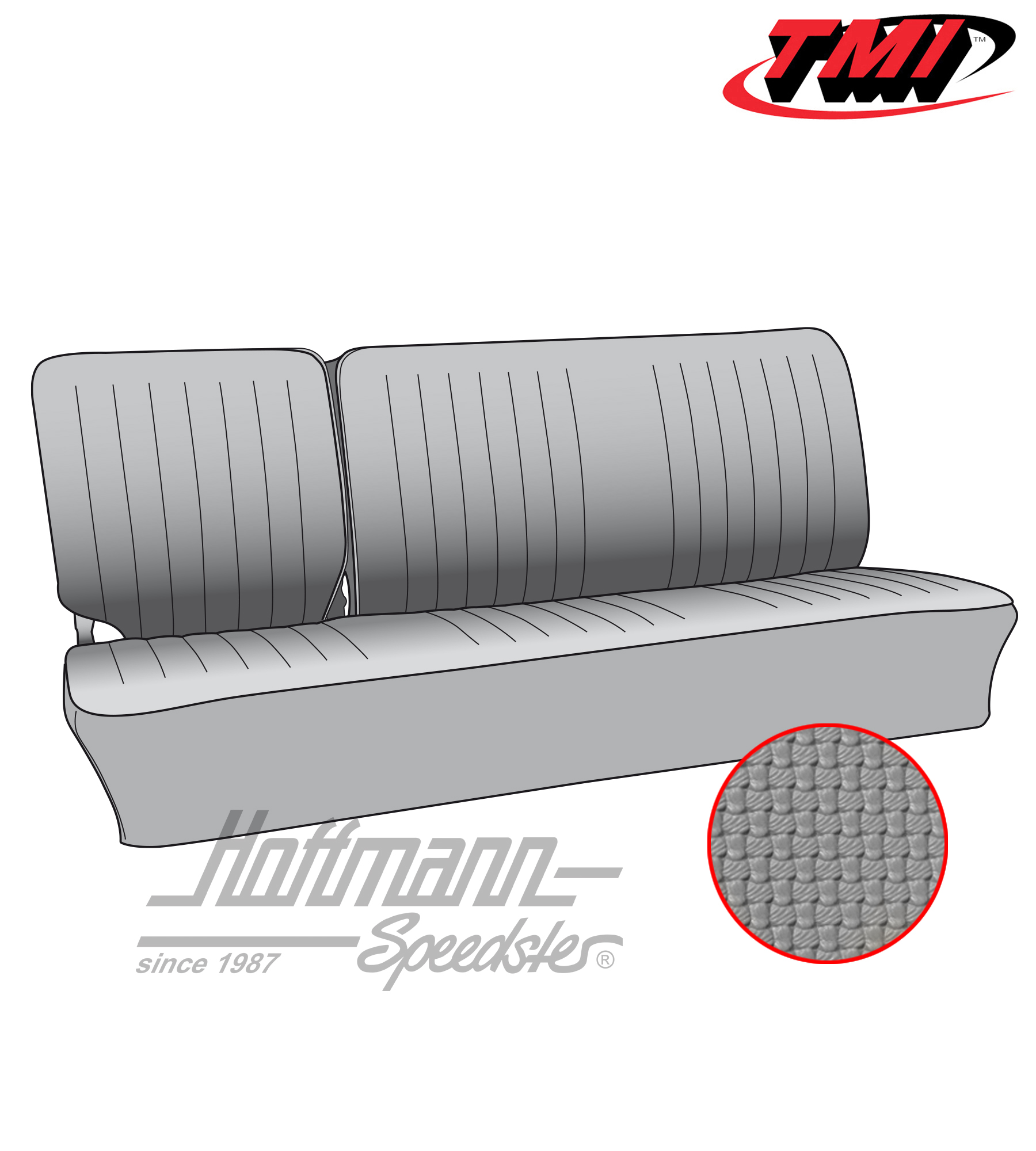 Housses de sièges, banquette centrale 1/3, 67-73, grises | 43-2129-06 | 098-0653-35