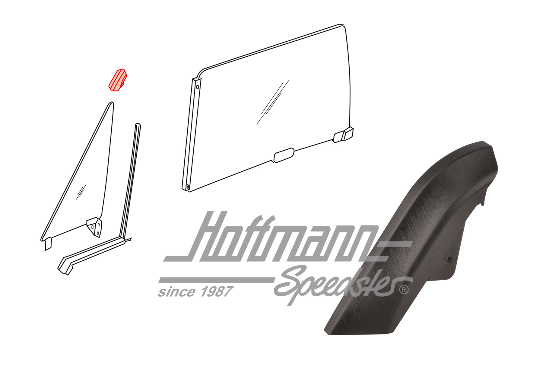 Capuchon de protection, vitre triangulaire, 914, 8.69-7.76 | 914 542 017 10 | 600-8423-10