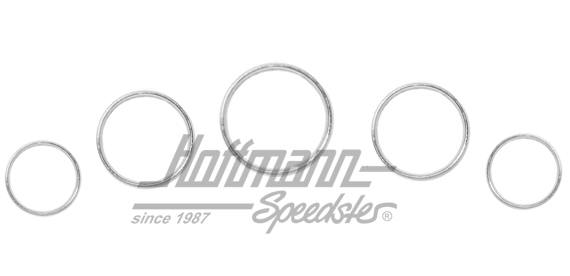 Anneaux enjoliveurs d'instruments, chromés,964/993 | EQ 940 500 HD | 580-0055