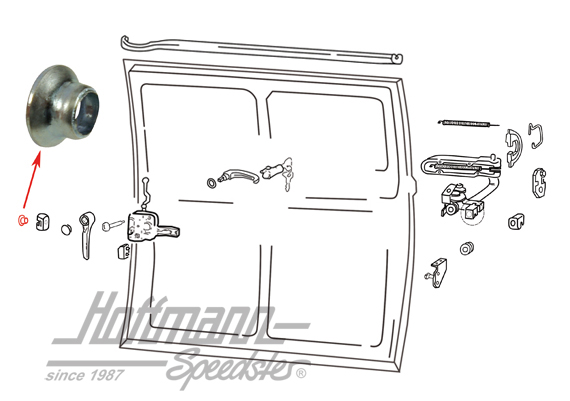 Douille/butoir, porte coulissante | 211 843 475 | 097-1041-14