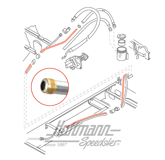 Conduite de retour, servo-dircetion, arrière, Diesel | 251 422 857 C | 330-4292