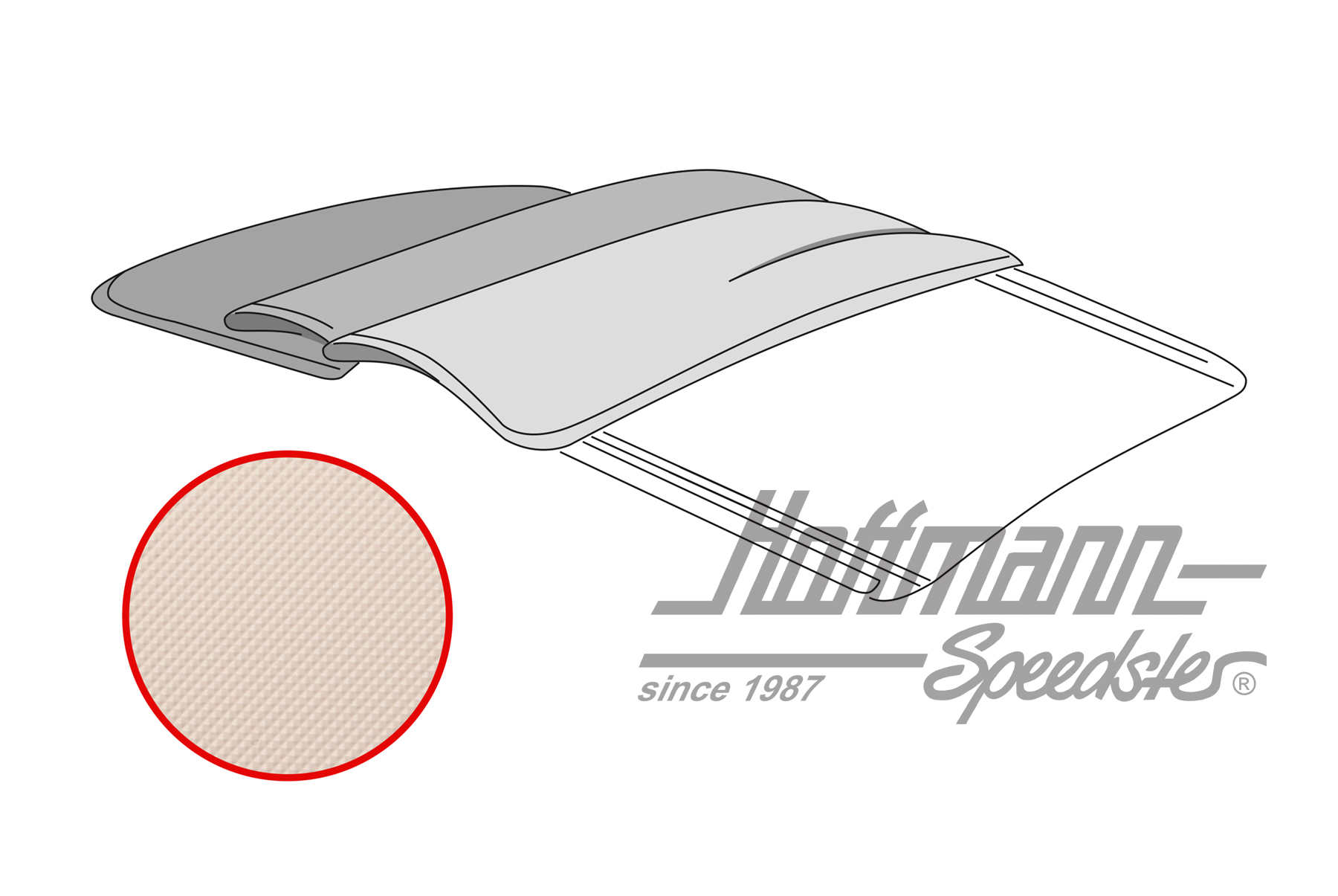 Housse de toit pliant, Bus T1, Vinyle, blanc | 22-2115-41 | 098-1260-15