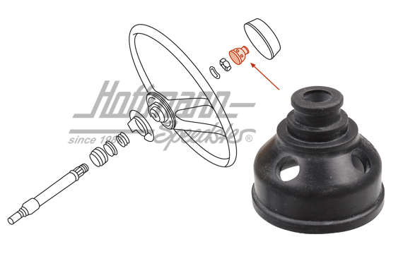 Capuchon, sous bouton de klaxon, 356/911/914 | 901 347 823 01 | 510-2784