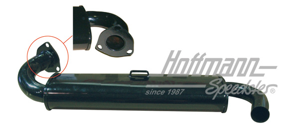 Pot d'échappement, simple, (38mm), grande flasque | 00-3324-0 | 020-3526