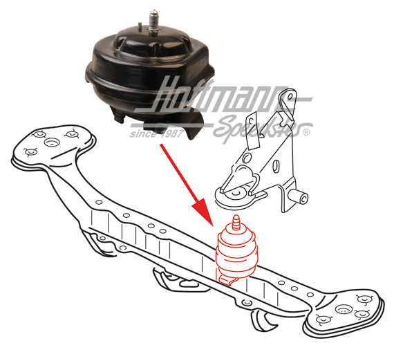 Support en caoutchouc, support de moteur, avant, 8.87-70.92 | 191 199 279 E | 201-5645