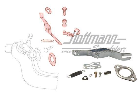 Kit de montage, boîte de chauffage, universel, gauche / droite | 043 298 147/8A | 020-0104