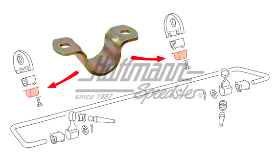 Collier, silentbloc de stabilisateur, arrière, 65-77 | 901 333 753 01 | 521-6184