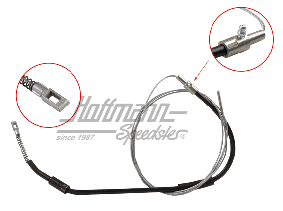 Câble de frein à main, Bus T1, 55-59, 3168mm | 211 609 701 B | 089-2688-13