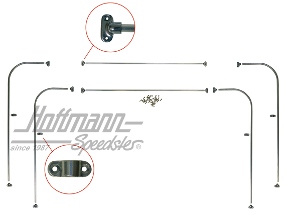 Jail Bars, vitres latérales/lunette AR, 3.55-7.63 | 0564-31 | 097-8500