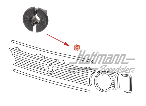 Clip, grille de radiateur, en haut (2 pièces)                                                       