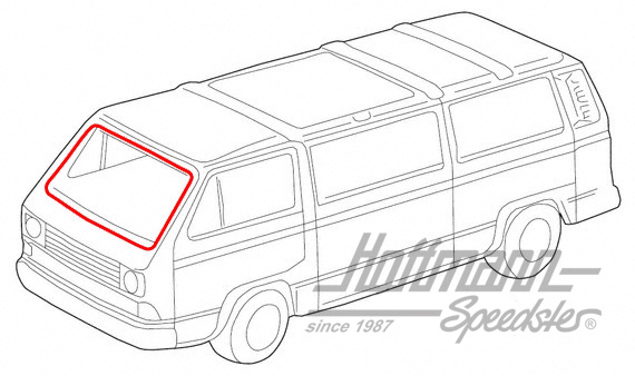 Joint de pare-brise, Bus T3, avec rainure | 255 845 121 | 350-5006