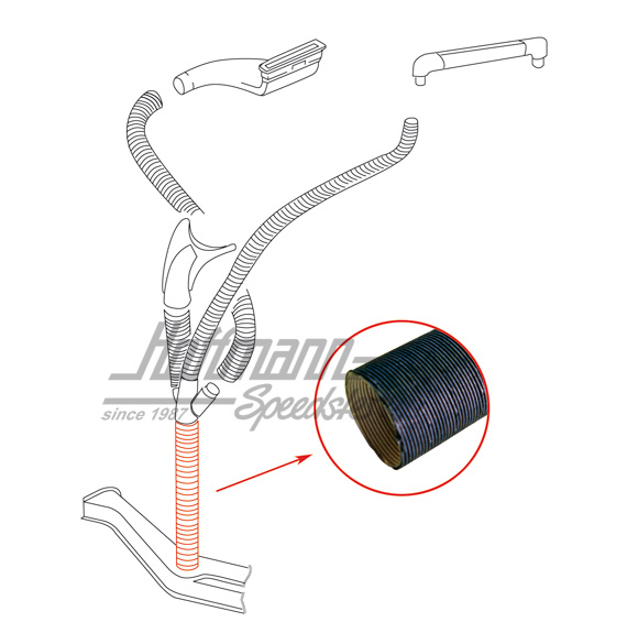Tuyau de chauffage, carton, ø 47 mm | 113 255 463 A | 020-0915-09