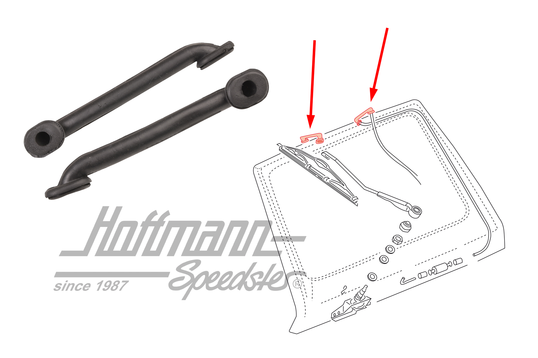 Gaines, passe-câble, hayon arrière
 | 171 971 840 A | 180-7422-30