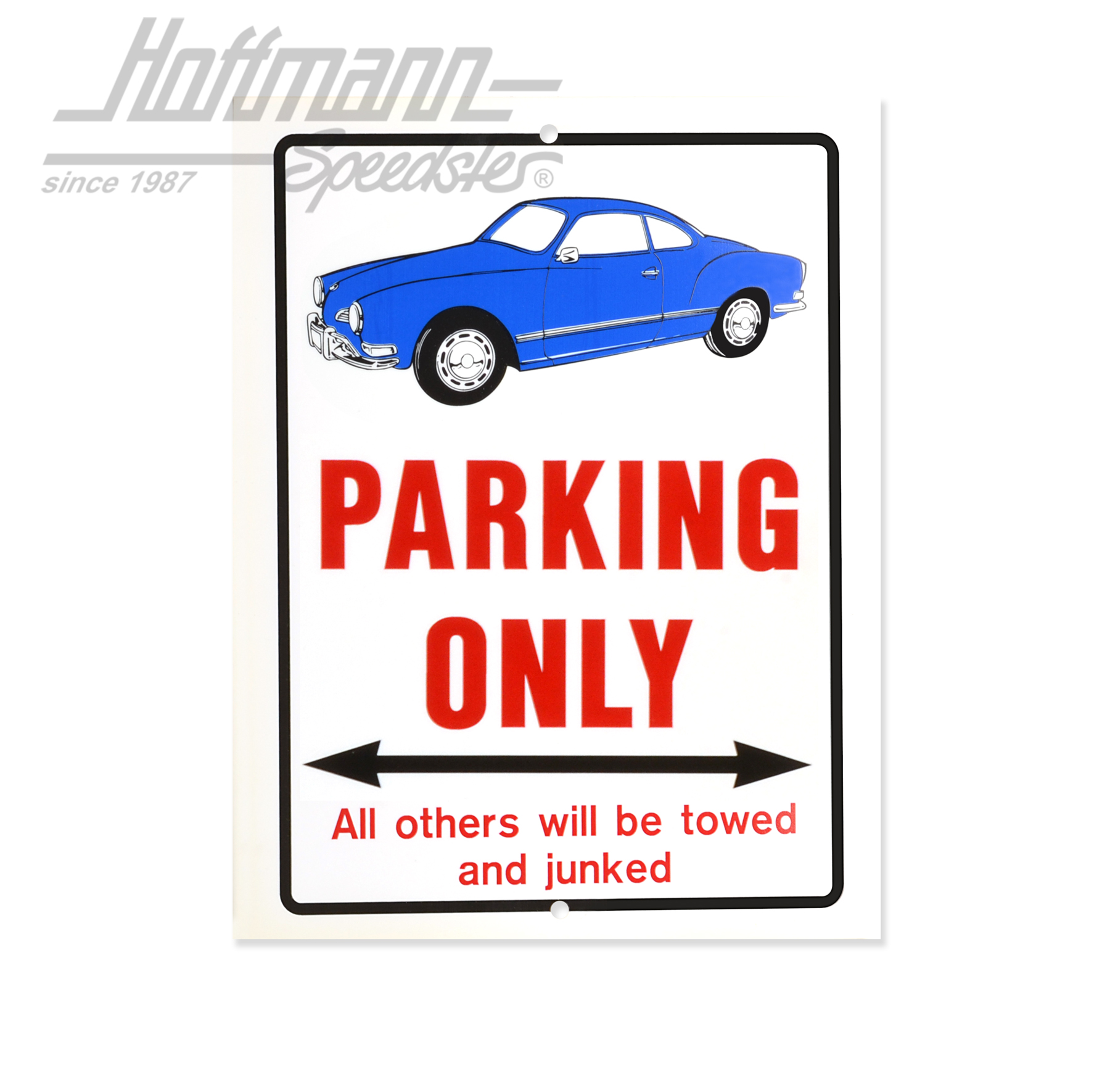 Plaque "PARKING ONLY", Karmann Ghia, bleu | 15-1031-0 | 021-0175-30