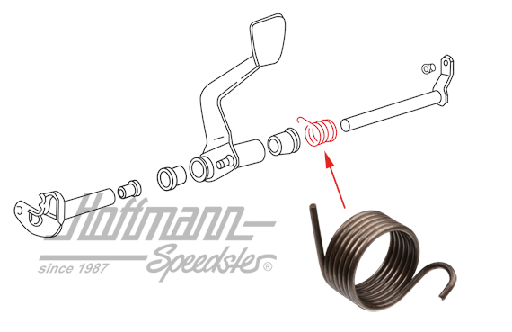 Ressort, pédale de frein, 911, 74-89 | 911 423 531 03 | 530-3120-38