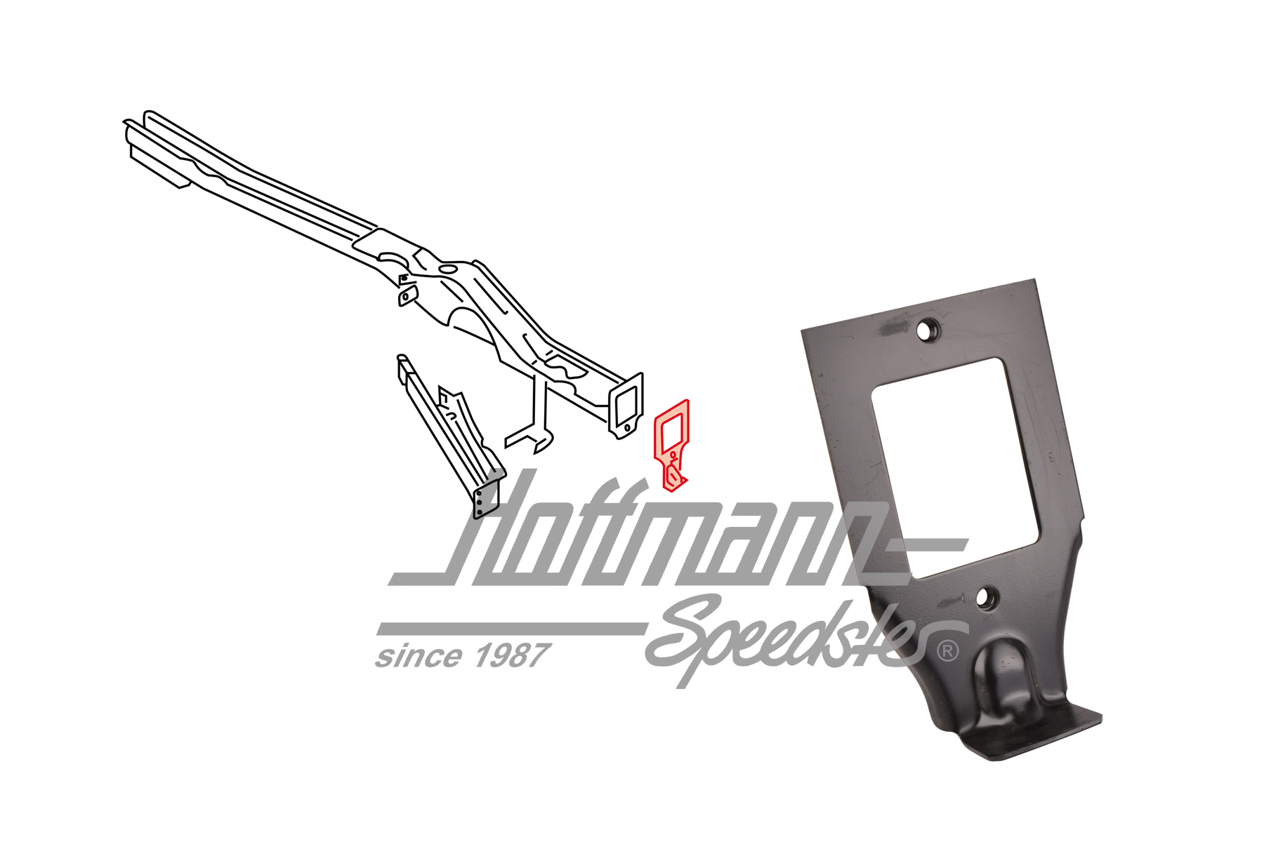 Plaque de serrure, longeron
, avant, droite | 701 803 602 | 408-8900-32