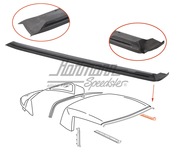 Joint, cadre de toit, extérieur, .83-.85, gauche                                                    