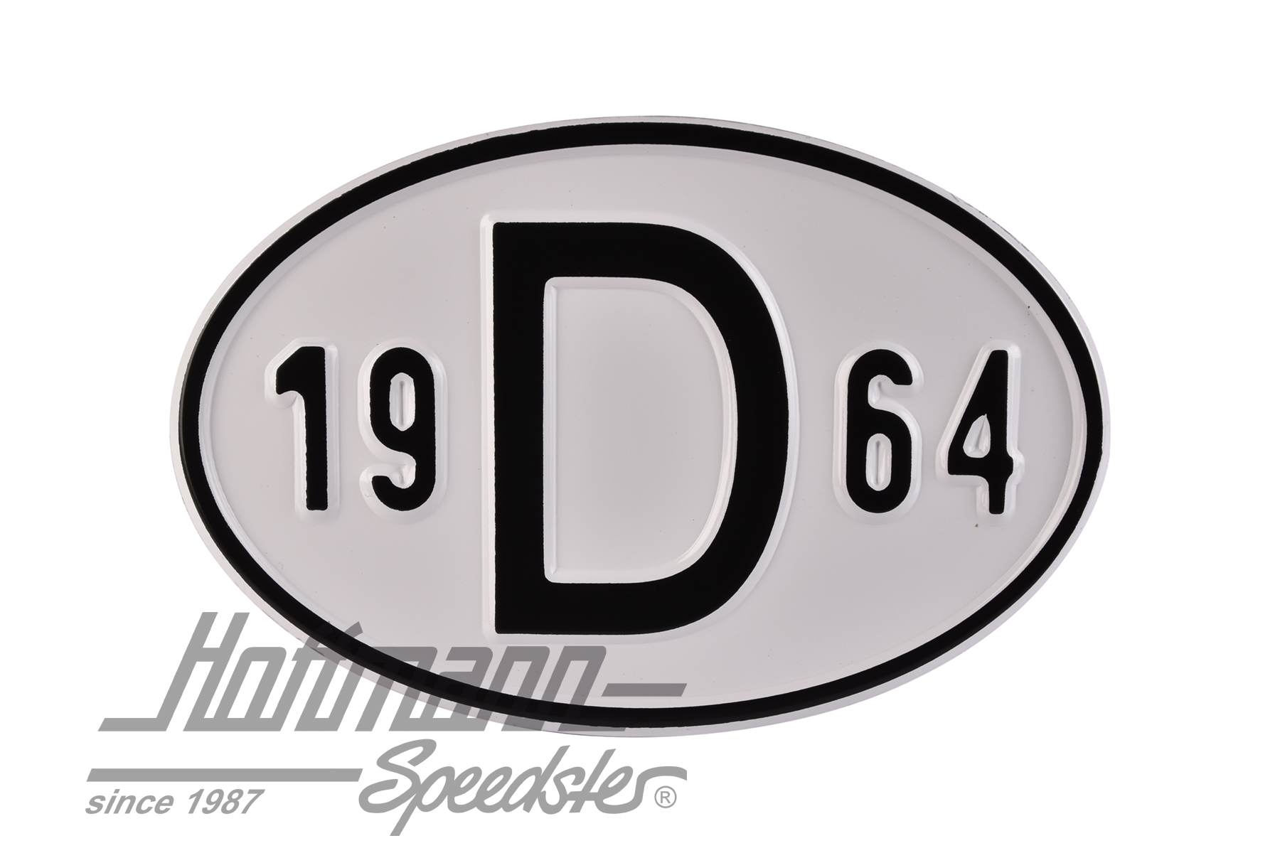 Plaque de nationalité "D", alu, avec année "1964" |  | 020-2396-64