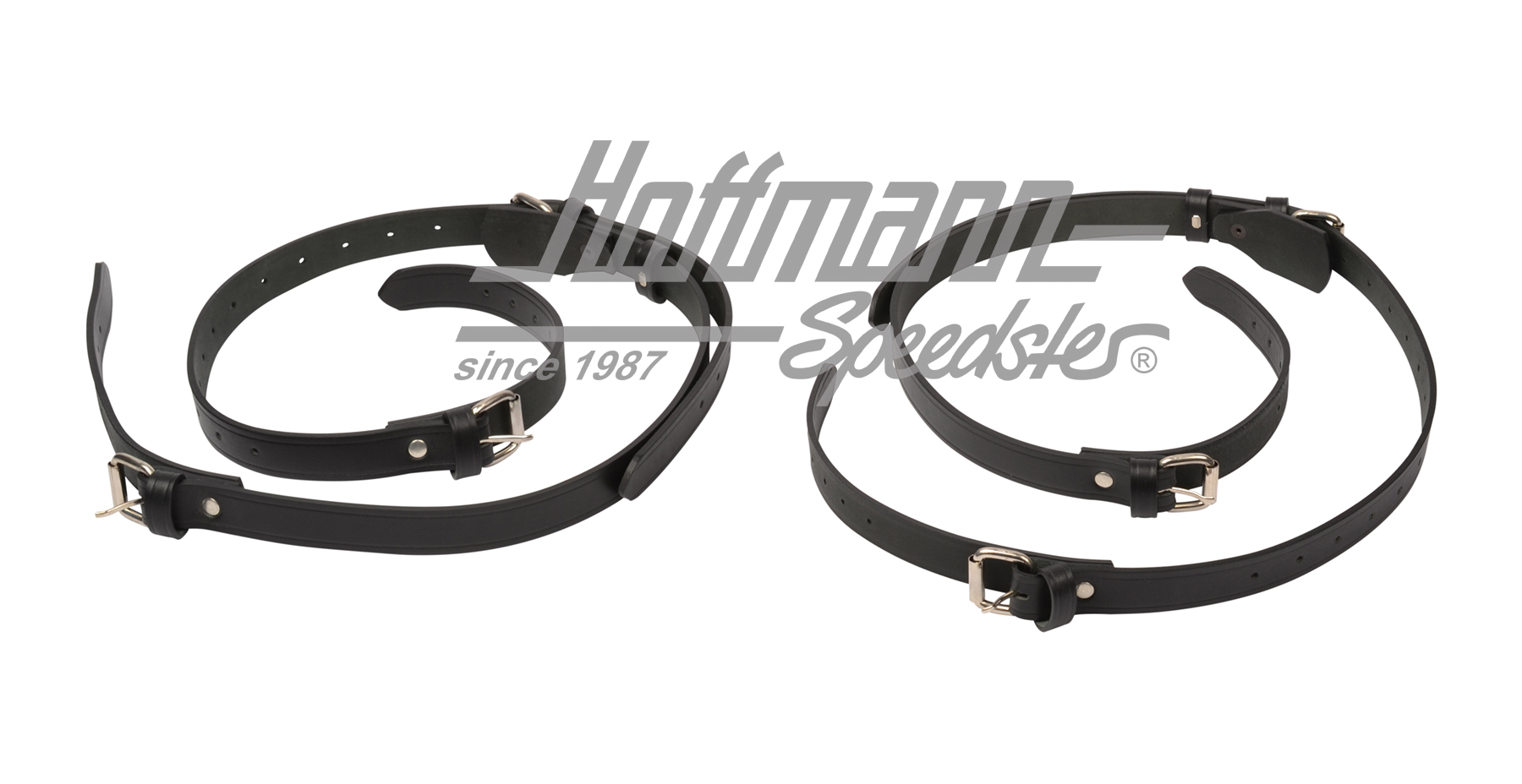 Jeu de courroies en cuir, porte-bagages, noir                                                       