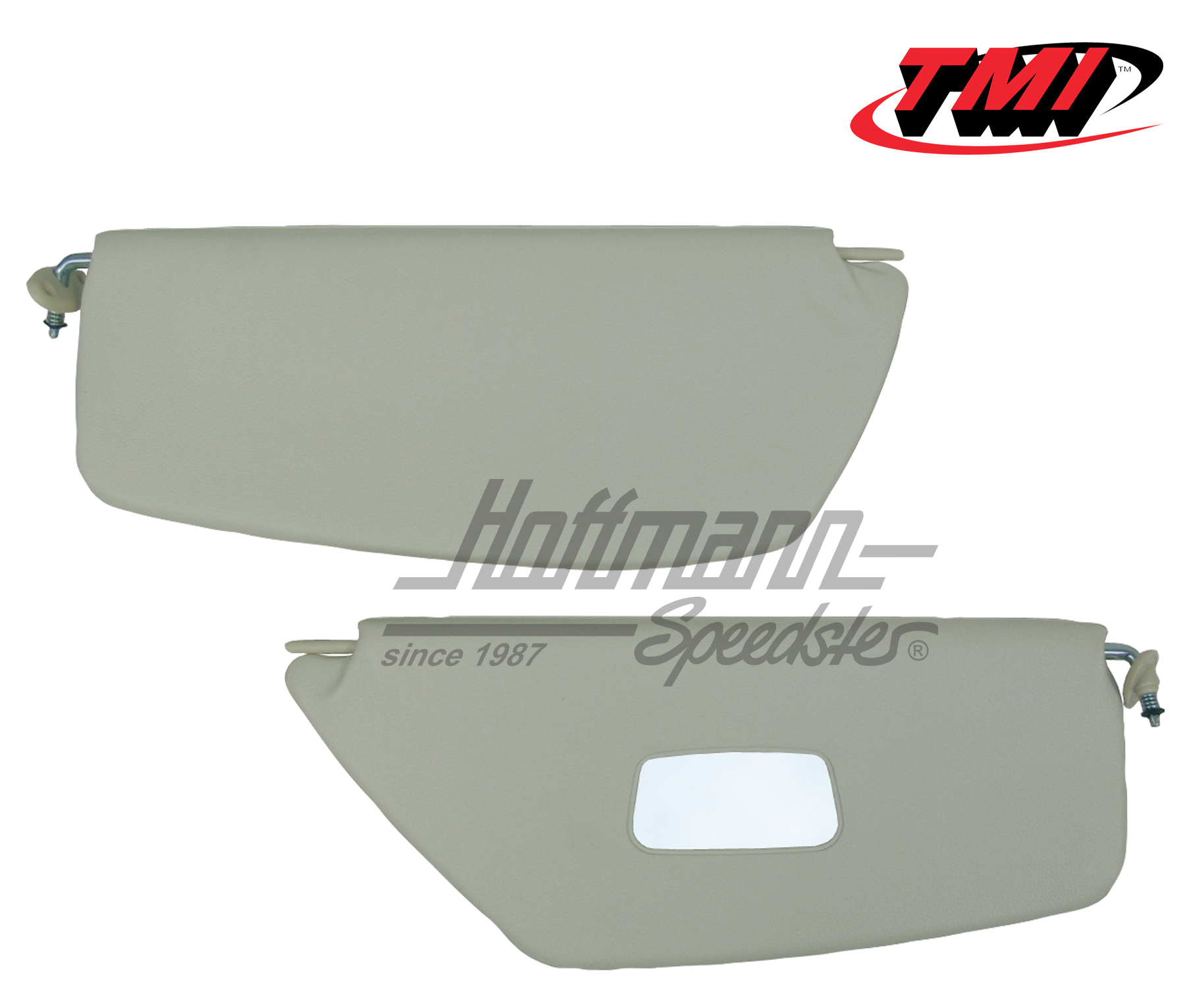 Pare-soleils, blancs, avec miroir, Cox Berline, 8.64-7.67 | 21-1023-215 | 055-7306-10