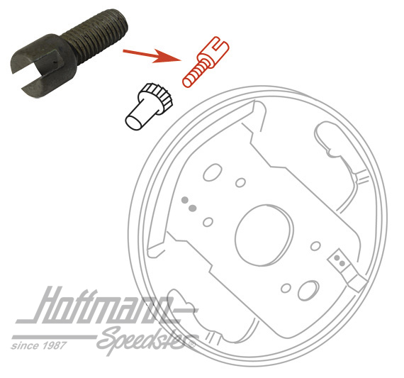Vis de réglage, tambour de frein, Bus T1/T2, 55-79 | 211 609 209 A | 089-2671