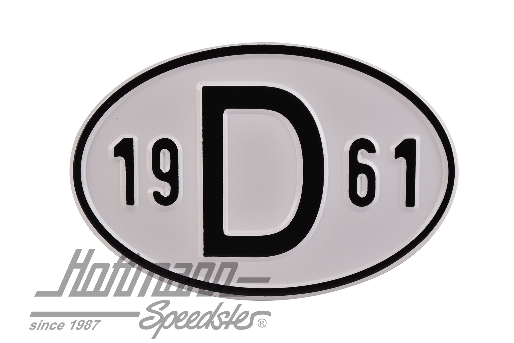 Plaque de nationalité "D", alu, avec année "1961" |  | 020-2396-61