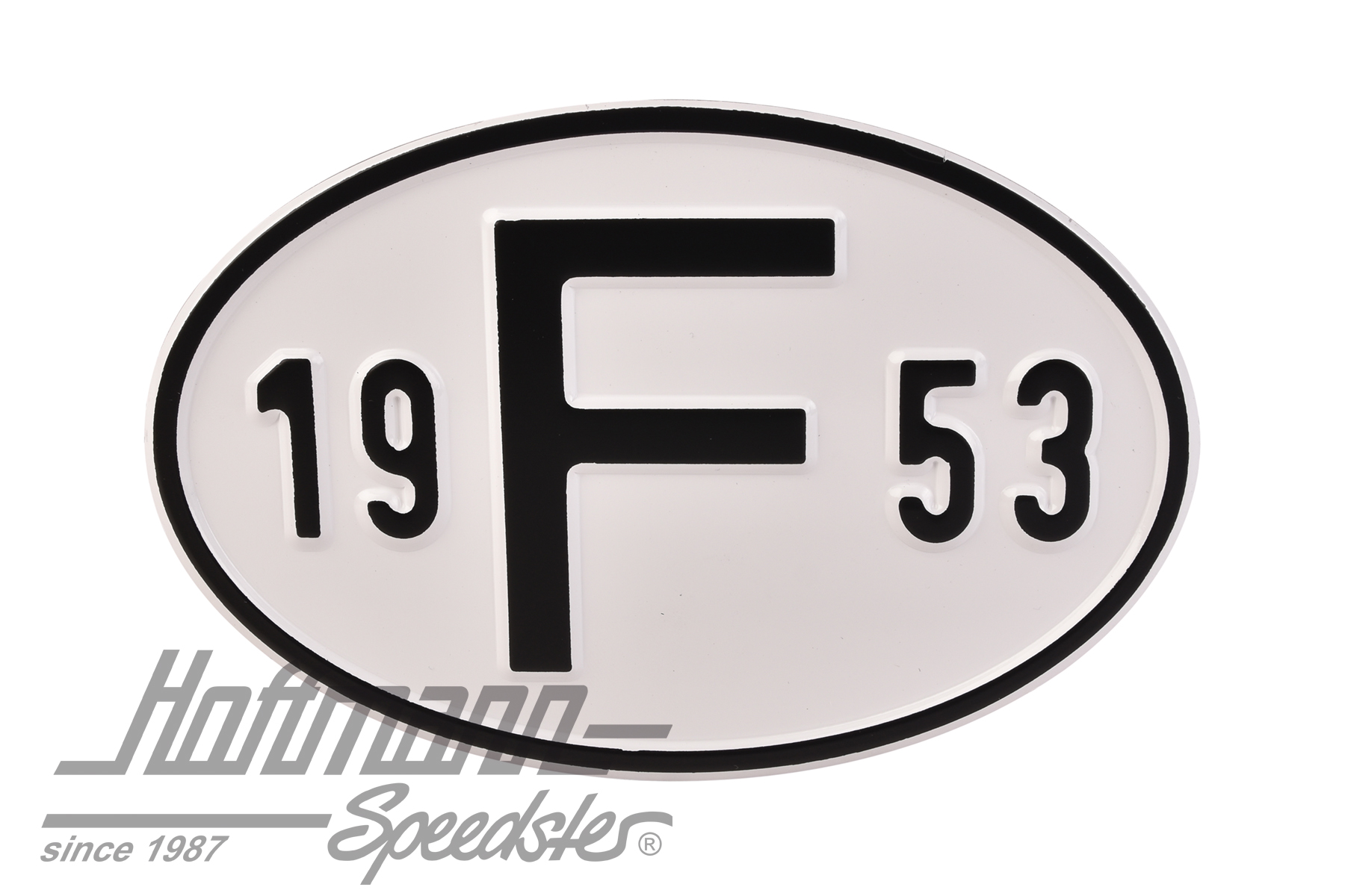 Plaque de nationalité "F", alu, avec année "1953" |  | 020-2399-53
