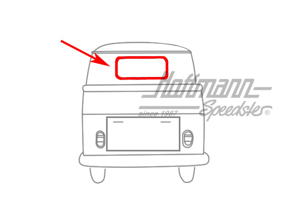 Joint de lunette arrière, Bus T1,-2.55/-7.65 | 211 845 521 | 089-0060