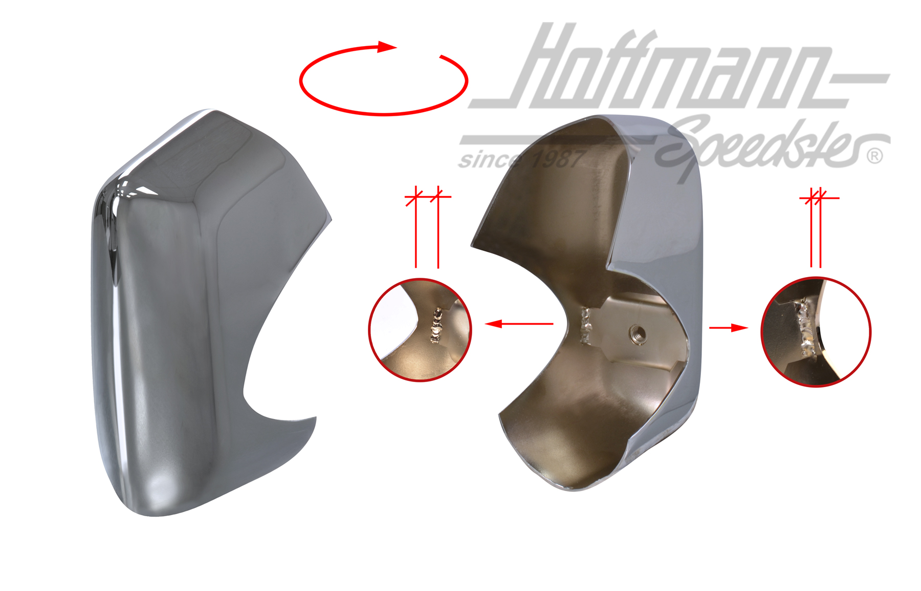 Butoir de pare-chocs, avant gauche / arrière droite | 141 707 155 E | 060-6500-25