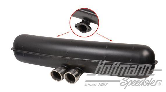 Silencieux de sport, tôle d'acier, 2x75mm, 66-73                                                    