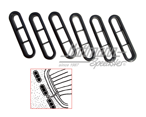 Écrans pour ventilation, intérieur, noirs | 311 819 465 A  BL | 055-7177