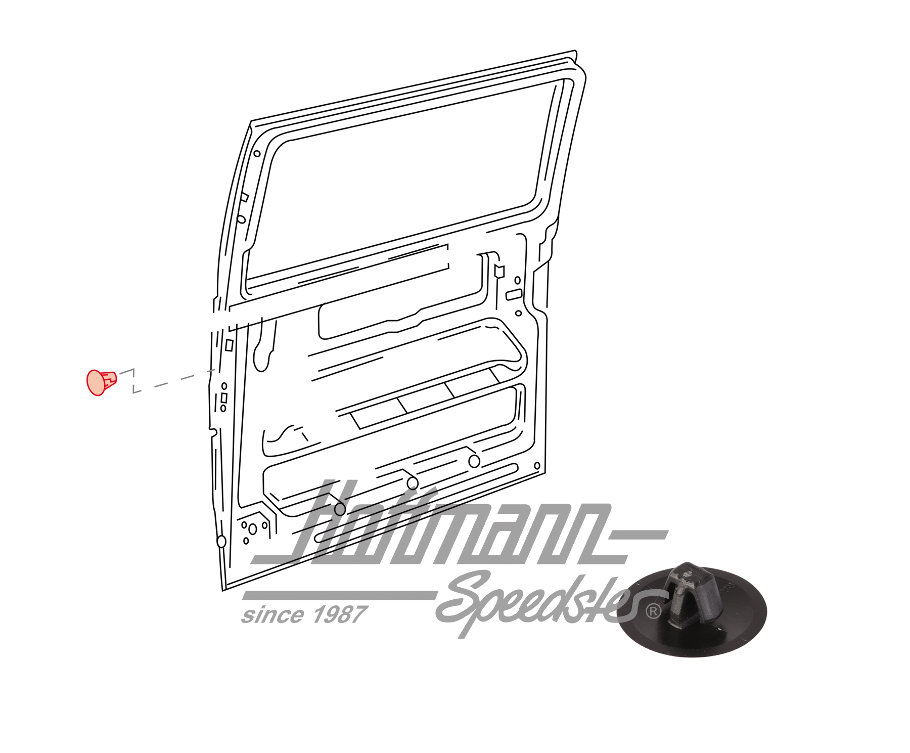 Arrêt, porte coulissante, avant, Bus T4 | 701 947 575 | 408-1304-10