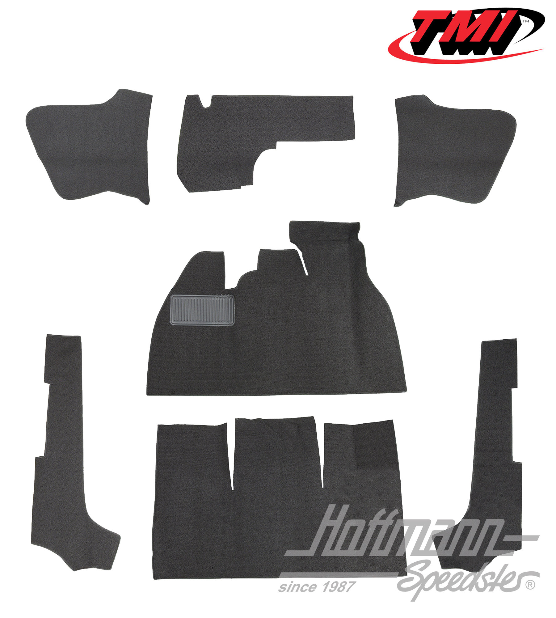 Kit moquettes, Cabriolet, noir, 8.68-7.70 | 34-F1330-301 | 020-5313