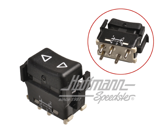 Commutateur, lève-vitre, 85-95, noir | 951 613 133 00 | 650-9300-22