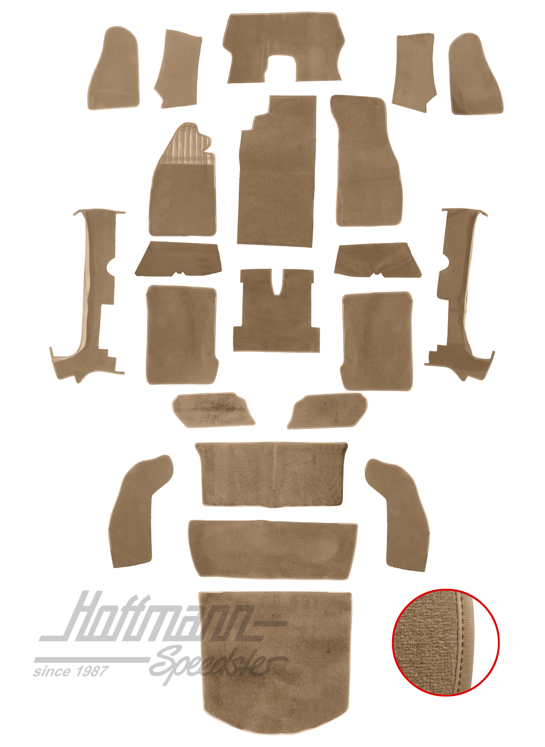 Kit moquettes, Cox Cabriolet, 1303, beige |  | 026-6125
