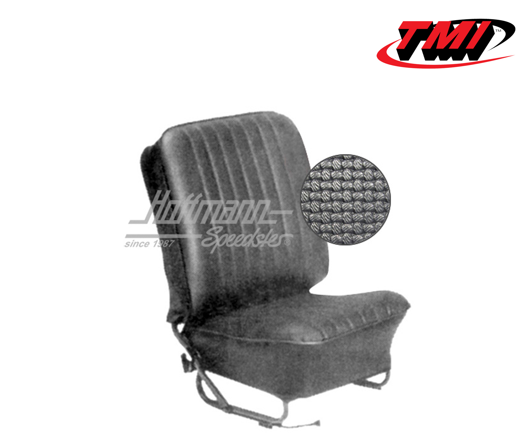 Housses de sièges, Cabriolet, 8.57-7.64, tissu natté, noires | 43-1322-01 | 055-6640