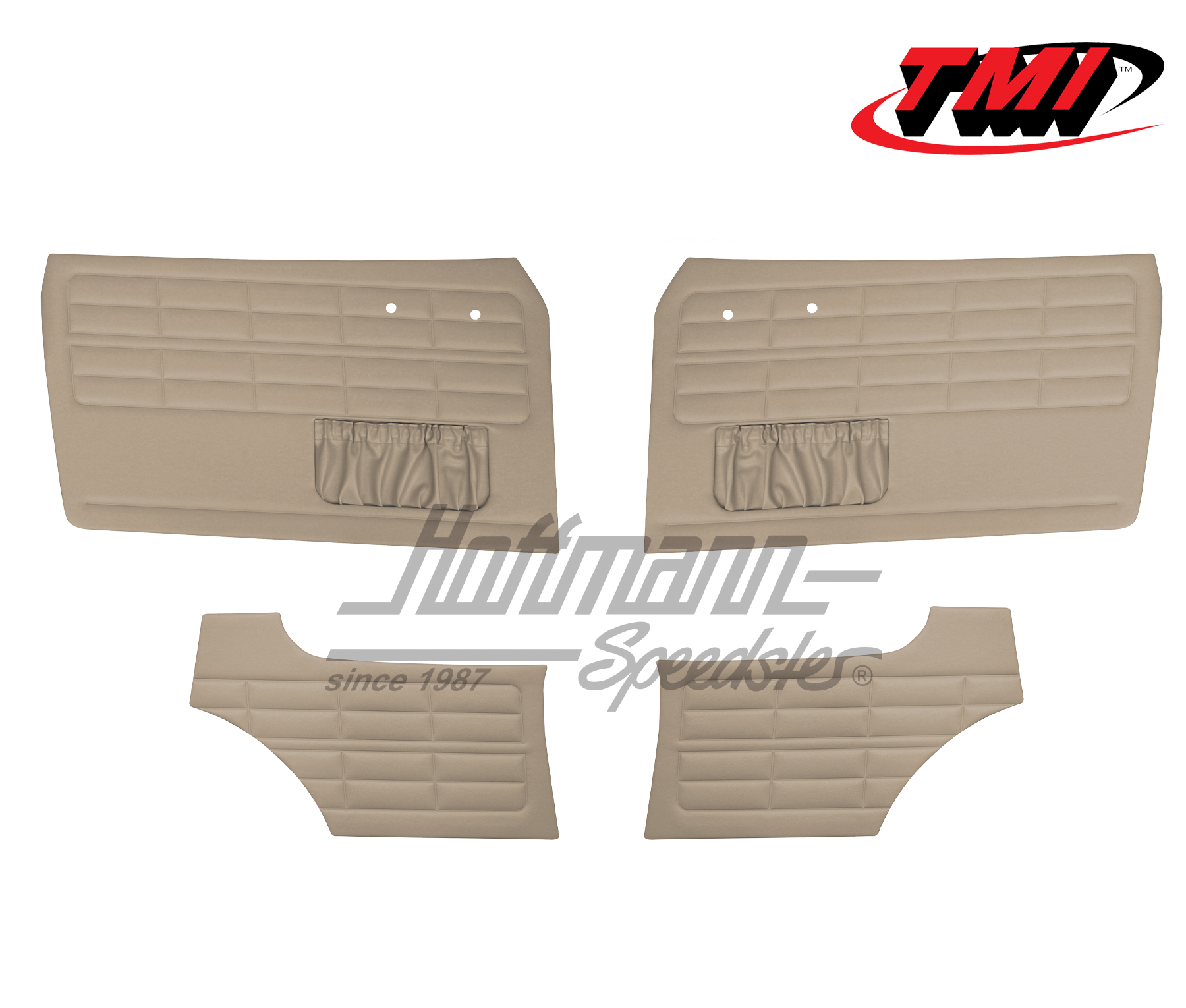 Panneaux intérieurs de portes, Karmann Ghia Coupé, -7.63, beiges | 10-1524-14 | 066-0010-05