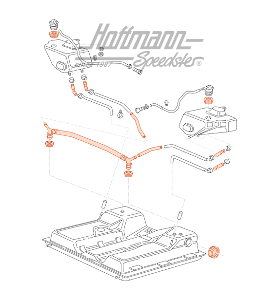 Jeu de joints, réservoir d'essence, 5.79-8.83 (58mm/70mm)                                           