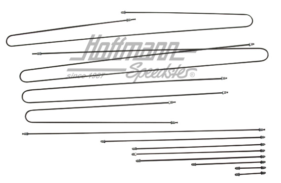 Kit de tuyauterie de frein, Bus T3, 79-85, sans servo de frein |  | 325-2560-06