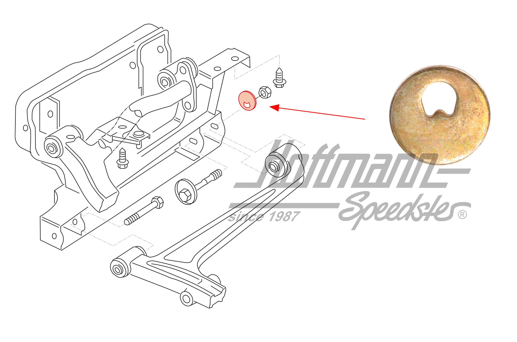 Rondelle excentrique, Bus T4, avant (M12) | 701 407 399 | 404-0508
