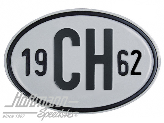 Plaque de nationalité "CH", alu, avec année "1962" |  | 020-2401-62