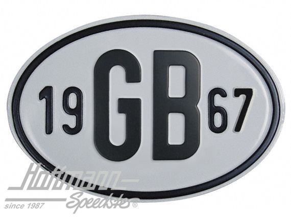 Plaque de nationalité "GB", alu, avec année "1967" |  | 020-2404-67