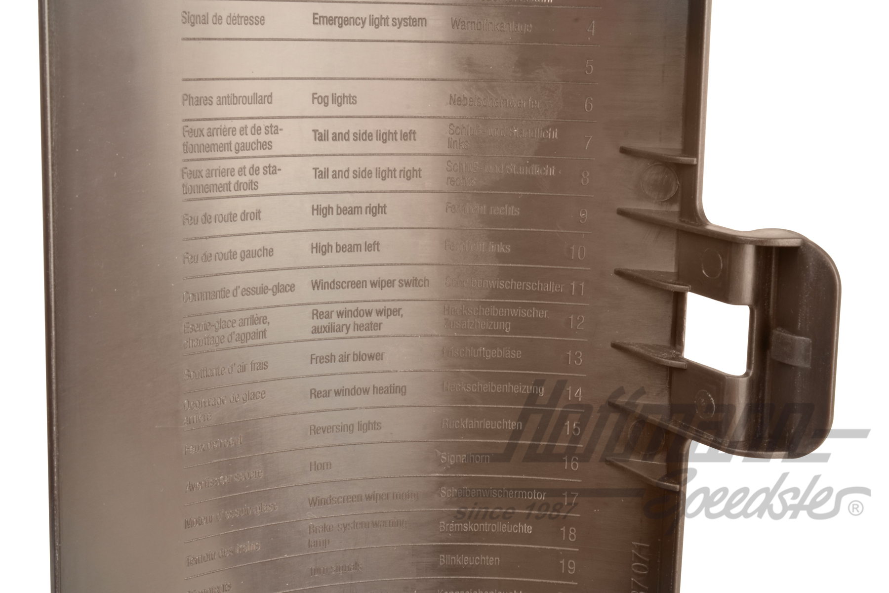 Couvre, boîte de fusibles, marron                                                                   